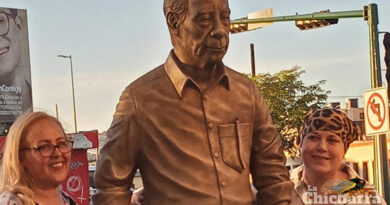 Noble acto de develación de estatua a Leo Sandoval
